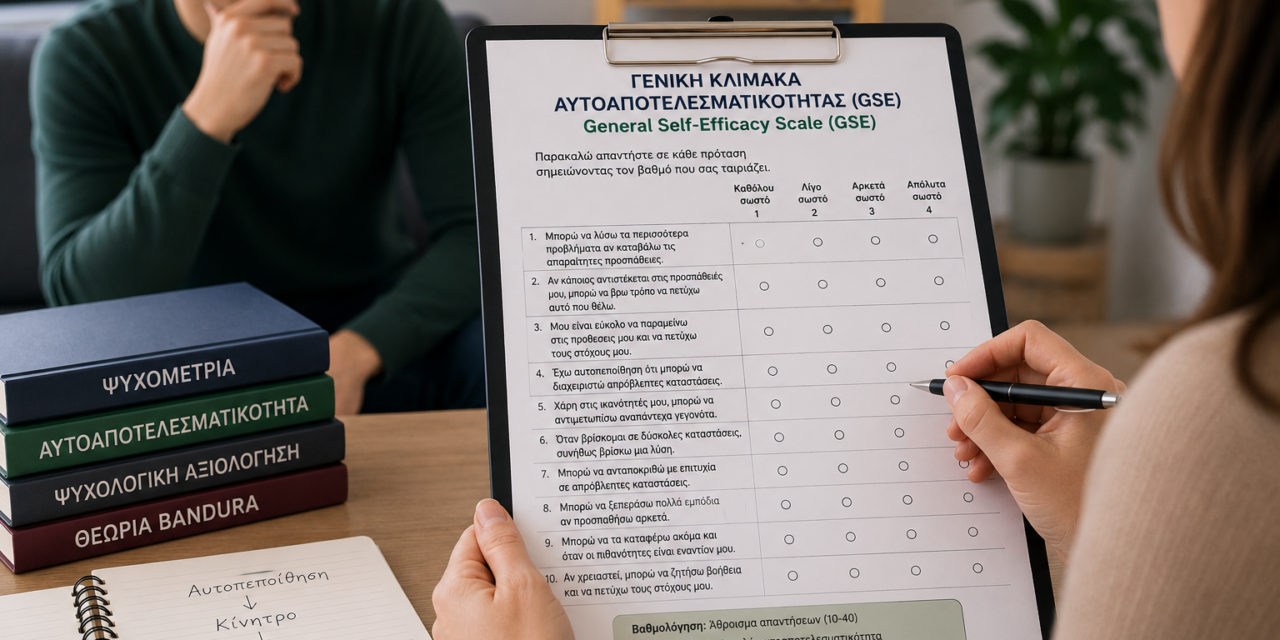 GSE – Γενική Κλίμακα Αυτοαποτελεσματικότητας (General Self-Efficacy Scale)