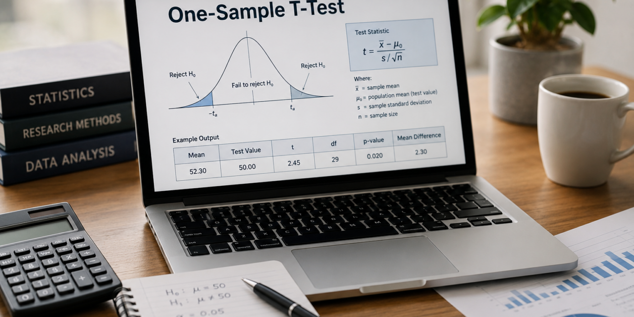 One-Sample T-Test: Πότε χρησιμοποιείται, ποιες είναι οι προϋποθέσεις και πώς ερμηνεύονται σωστά τα αποτελέσματα